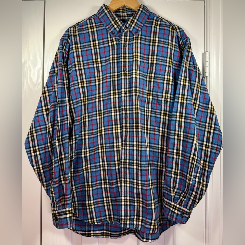 L.L. Bean Multicolor Plaid Men's Shirt Large